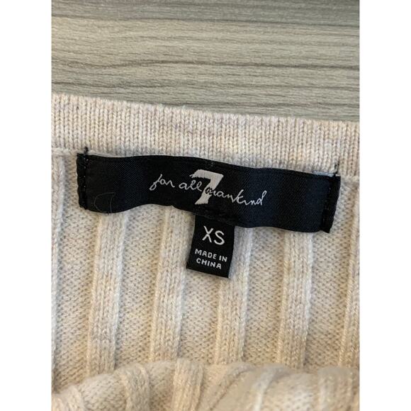 7 For All Mankind Women's Ribbed Knit Midi Tank Dress Sleeveless Gray Size XS - Picture 3 of 4